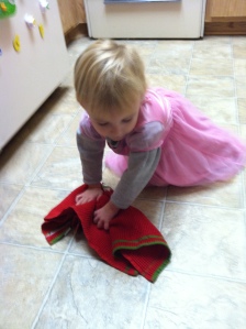 The dress can even be worn while pretending to clean floors...while she sings like Cinderella of course.